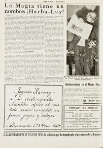 Titulo: La magia tiene un nombre: ¡Harba Lay!. Diario: Mundo Árabe. Año octubre 1962. Fuente: Mundo Árabe