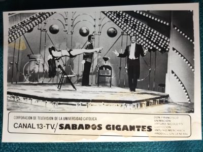 Titulo: Mario Mostny en Sábados Gigantes. Año: Desconocido. Fuente: Archivo Mario Mostny