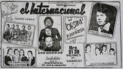 Titulo: Afiche El Internacional - elenco compuesto por Orsini Ilusionista Internacional. Año: Desconocido. Fuente: Archivo Julio Gamonal