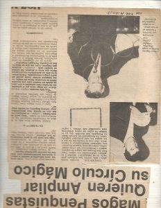 Titulo: Magos Penquistas quieren ampliar su Círculo Mágico. Año: 16 de diciembre de 1981. Fuente: Archivo Héctor Torres