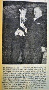 Descripción: El Mejor Mago.  Fecha: 27 de febrero de 1968 Fuente: El Mercurio de Valparaíso.  Procedencia: Periódicos y micro formatos, Biblioteca Nacional de Chile