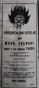 Descripción: Publicidad Presentación estelar del Mago Faluggi Fecha: 03 de marzo de 1978 Diario: La Prensa Austral Fuente: Archivo Biblioteca Nacional de Chile