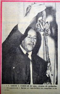 Descripción: En un abrir y cerrar de ojos  Fecha: 24 de enero de 1975. Fuente: La Tercera de la Hora. Procedencia: Periódicos y micro formatos, Biblioteca Nacional de Chile